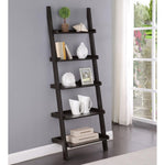 ZUN Cappuccino Ladder 5-Shelf Bookcase B062P153772