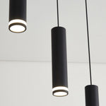 ZUN Angelina 6 - Light Matte Black Kitchen Island Pendant[No Bulb][Unable to ship on weekends, please 82077790