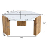 31-inch modern-style hexagonal coffee table,with white marble surface W1512P359221