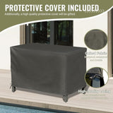 Outdoor Kitchen Island with Storage, Aluminum Kitchen Storage Island Outdoor Grill Table, W1859P171948