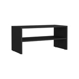 Shoe Rack 13.7" H, with 2 Shelves, Black B097P250841