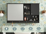 36 Inch Wall Mounted Medicine Cabinet, Bathroom Storage Cabinet with Mirror Door and Adjustabl N710P254924B