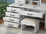 Fashion Vanity Desk with Mirror and Lights for Makeup, Vanity Mirror with Lights and Table Set with 27479800