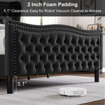 ZUN LIFT UP VELVET BLACK FULL SIZE BED W2239P242447