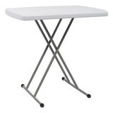 76*50*70.5cm Liftable Garden Plastic Table White 57303780