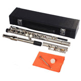 Nickel Plated C Closed Hole Concert Band Flute Silver 38901446