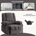 ZUN Power Lift Recliner Chair Recliners for Elderly Heat and Massage Recliner Chair for Living Room W1521P185992