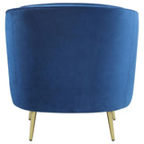 Blue Channel Tufted Chair B062P153756