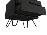 2 Nightstand, Hairpin Legs, Two Drawers, Black B097132918