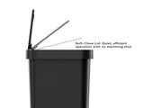 Automatic Trash Can, 13.2 Gallon Plastic Motion Sensor Garbage Bin, Black 53185894