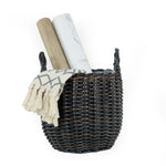 ZUN 3-Pack Wicker Multi-purposes Basket with Handle - Planter Basket - Espresso B046P144687