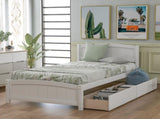 Twin size Platform Bed with Two Drawers, White WF194280AAK