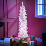 5ft Tall Pencil Prelit Artificial Christmas Tree Holiday Dcor with 250 Colorful Surface Branches, 60308633