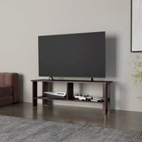 Stained Walnut TV Stand with Open Storage B062P290284