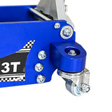 3T Aluminum Iron Horizontal Jack/Hydraulic Trolley Service/Floor Jack with Extra Saddle W1102P154126