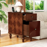 2 Drawer Modern Sofa Side Table, Narrow Side Table, Slim Nightstand for Living Room, Bedroom W2593P289143