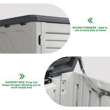 Outdoor Storage Shed, 34 Cu Ft Horizontal Outdoor Storage Cabinet, Lockable Outdoor Storage Box for 04808708
