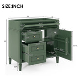 ZUN 36'' Bathroom Vanity without Top Sink, Modern Bathroom Storage Cabinet with 2 Drawers and a Tip-out WF315154AAF