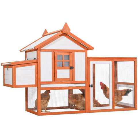 ZUN Weatherproof Outdoor Chicken Coop with Nesting Box, Outdoor Hen House with Removable Bottom for Easy W142763858