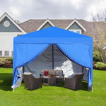 ZUN Outdoor 10x 10Ft Pop Up Gazebo Canopy Tent Removable Sidewall with Zipper,2pcs Sidewall with W419P147519