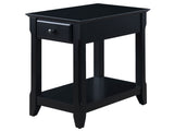 Black Accent Table with Bottom Shelf B062P181362