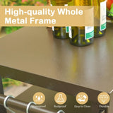 Grill Carts Outdoor Storage Cabinet with Wheels, Metal outdoor grill table Kitchen Dining Table W1859P170173