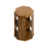 31.5 "Octagonal Natural Rubber wood Set Two Coffee Table, Coffee Table, Living Room Bedroom W757P203143