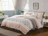 9 Piece Cotton Percale Comforter Set Blush Queen B03597157