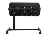 Four-Wheel Multifunctional Flat Surface Lifting Computer Desk Black 12535669