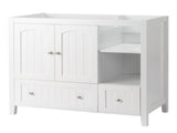 Without Basin White MDF spray paint double door double drawer with decorative strips bathroom 20663025