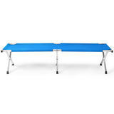 Portable Folding Camping Cot with Carrying Bag Army Blue 48905748