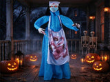 6.1 ft Animated Zombie Nurse Halloween Animatronic, Life Size Standing Scary Nurse Prop with 78822086