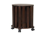 4-Piece Stackable Nesting Stools Set with Lockable Rolling Base, Solid Rubber Wood Dining Stools for 46625530