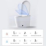 ZUN Smart Toilet with 85MM Wider Bidet Seat, Smart Toilet with Bidet Built in, Voice Control, Bubble W1872115355