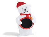 2.5D Polar Bear with Light Ball Christmas Decor 3ft, 54 Warm White LED Animal Dcor, US Plug 5V 6W 39515552