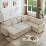 7 - Seater Sofa, Large U - Shaped Modular Sectional Sofa, Oversized Pull - Out Sleeper with Storage 93263958