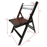 Furniture Slatted Wood Folding Special Event Chair - Cherry, Set of 4, FOLDING CHAIR, FOLDABLE STYLE W49539774