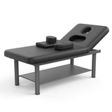 ZUN 80 Inches Wide - Quality Leather Beauty Spa Furniture Massage Table Iron on Round Legs Facial W1550137650