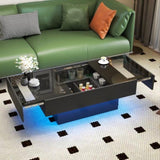 Coffee Table with Sliding Tabletop, Center Table with Hidden Storage Compartment, Extendable Table W331P270515