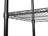 5-Tier NSF-Certified Steel Wire Shelving with Wheels Black 47544310