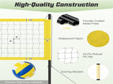32'x3' Heavy-Duty Volleyball Net Set - 3-Level Adjustable Poles, Anti-Sag Winch, All-Inclusive 66575122