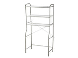 Over-the-Toilet 3-Shelf Steel Storage Unit with Liners, Satin Nickel 01678212