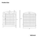 Dog Playpen Indoor 32 inch 8 Panels Metal Dog Pen Pet Dog Fence Outdoor Exercise Pen with Doors, 41076390