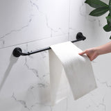 Bathroom Hardware Black 4-Pieces Bathroom Towel Rack 24 Inches Adjustable Bathroom Accessories W1932130478