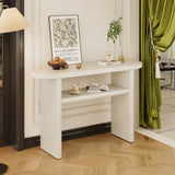 ZUN TREXM Elegant Minimalist Console Table with Rounded Edges and Sturdy Shelf Design for Entryway, N715P195554E