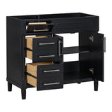 36'' Bathroom Vanity without Sink, Freestanding Bathroom Storage Cabinet with 2 Drawers and a WF322109AAB