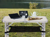 Outdoor Folding Camping Table, 2ft Portable Pinic Table with 3 Adjustable Height, Small Aluminum 11203200