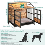 Multi-function Furniture Style Dog Crates Storage, Dog Crate Furniture Large Wooden Dog Kennel W840P291741