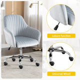 ZUN Accent chair Modern home office leisure chair with adjustable velvet height and adjustable casters W1521108559