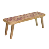 Mango Wood Bench,Natural N768P230679N